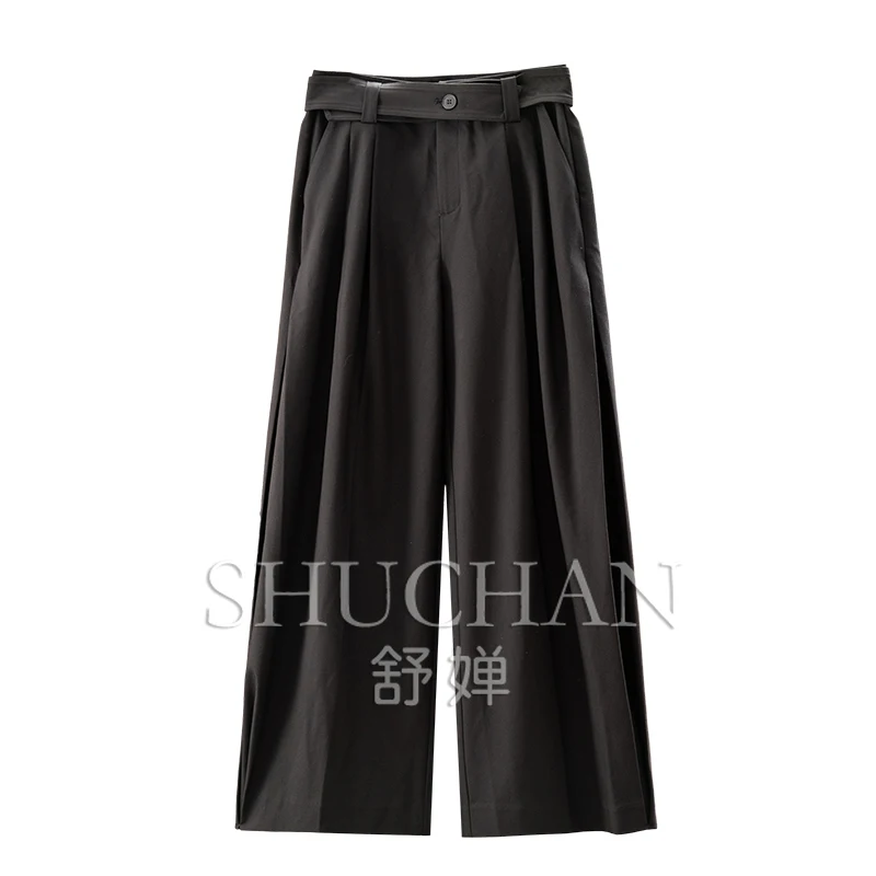 

Loose and easy high waist straight wide leg pants women 16E5 pantalones mujer verano 2025 autumn