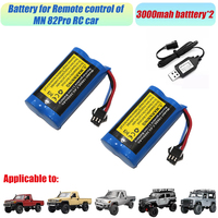 RC Accessories Battery Charger MN82 3000mAh 7.4V Large Capacity Lithium Battery Accessories MN82S MN82Pro MN99S MN168 MN128 MN78
