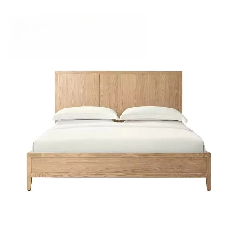 

Contemporary Luxury Home Furniture Bedroom Furniture Bed Frames Solid Wooden Beds Hotel Villa Classic Design Resort Panel Beds