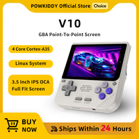 New POWKIDDY V10 Handheld Game Console 3.5 Inch 480*320 IPS OCA Full Screen Retro Opendinglinux Handhelds Cheap Children's Gifts