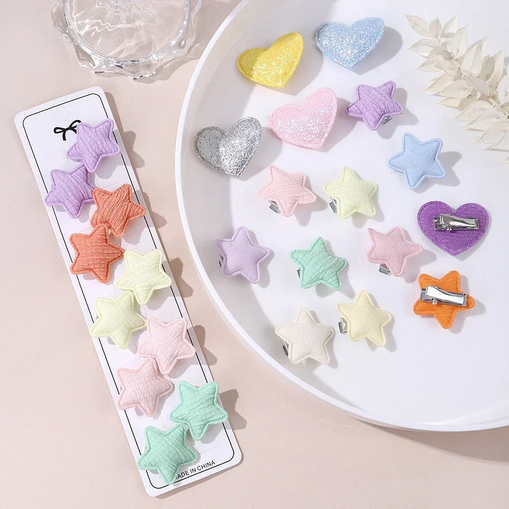 10-Pack Mini Star Hair Clips Candy Style Love Hair Duckbill Clips clip per bambini regalo per accessori per capelli da ragazza