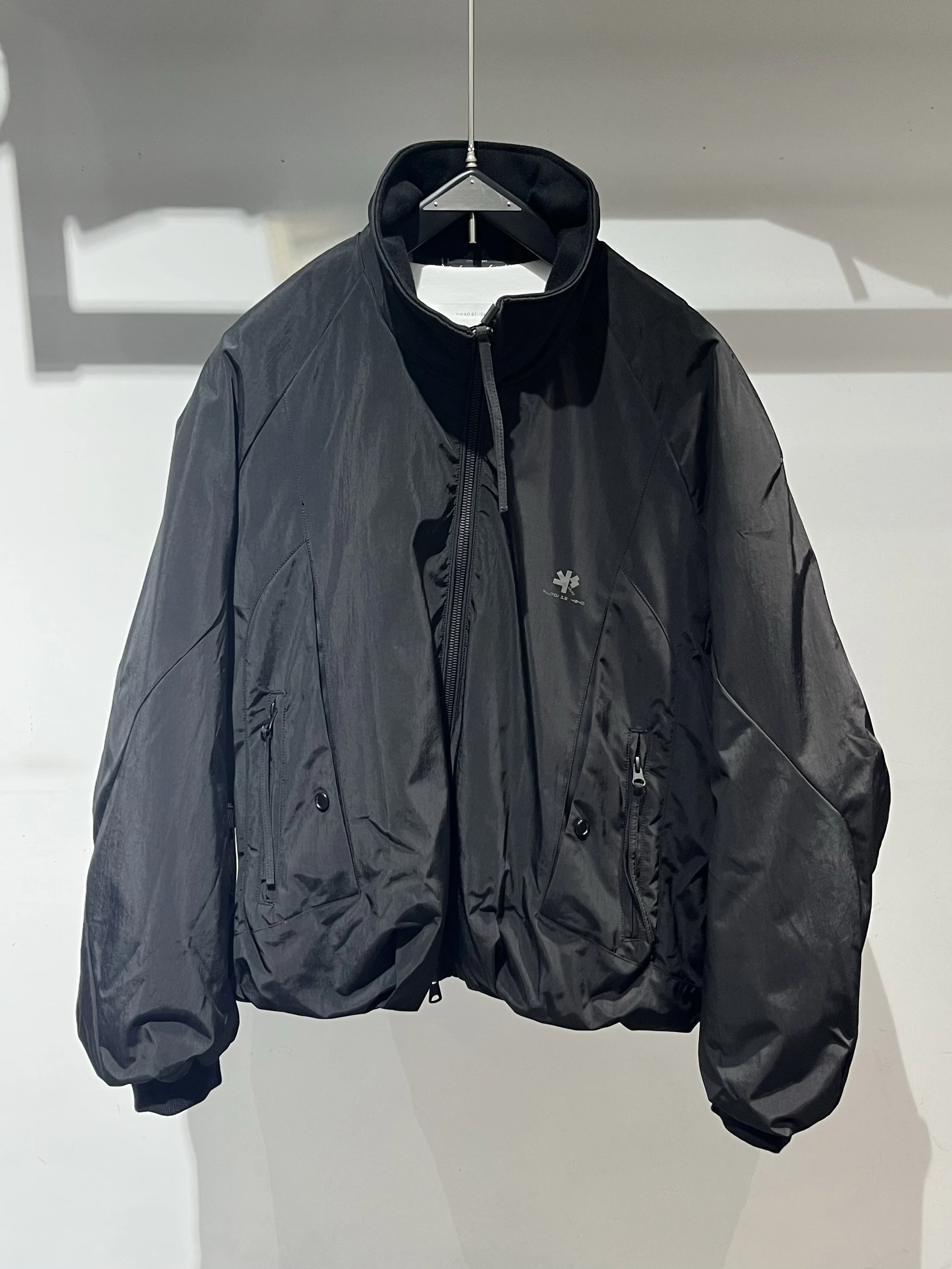 

Winter Thiened Casual Warm Du down Jaet Men's Knitted Stand Collar Loose Fit Comfortable 90% White Du Feather Coat