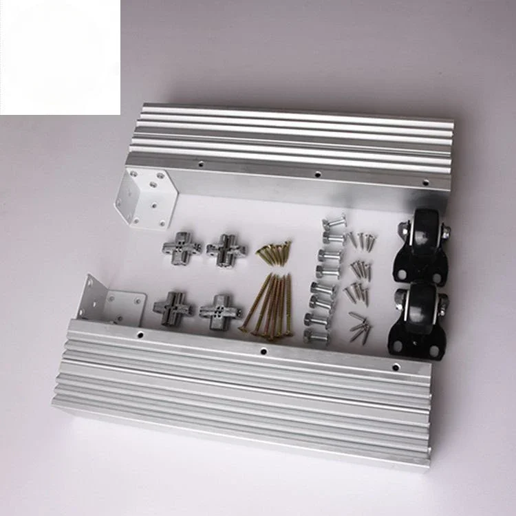 Furniture room steel ball bearing pull-out rectangular multi fold aluminum dining table slider