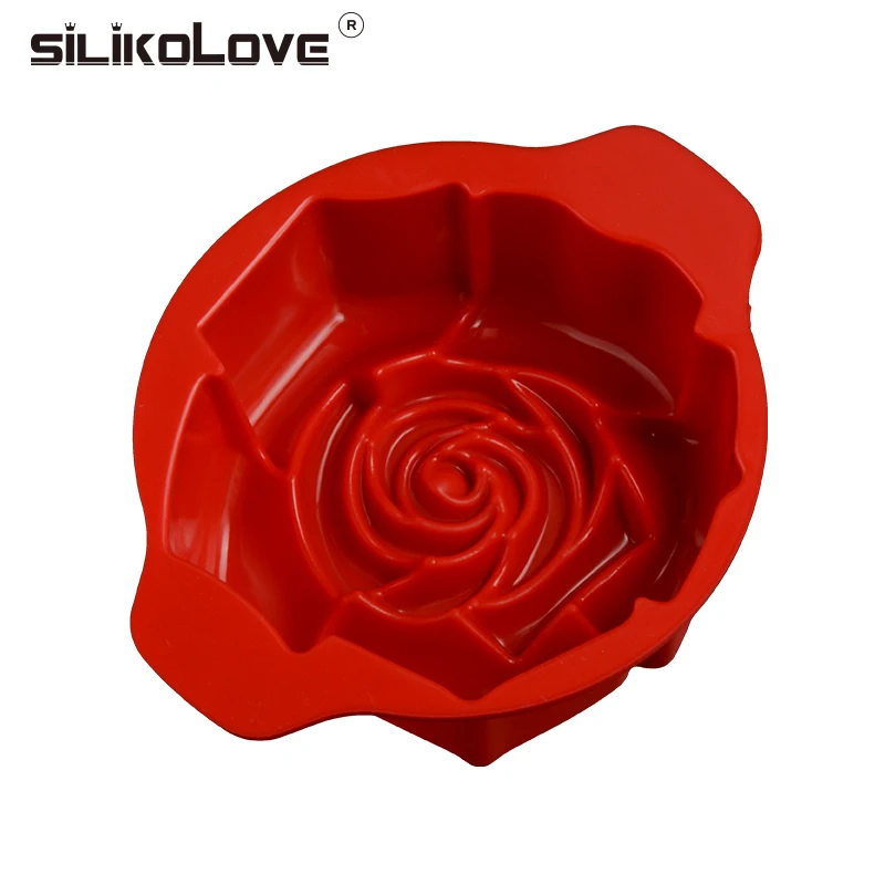 SILIKOLOVE 작은 장미 실리콘 빵 팬 케이크 몰드, 베이킹 실리콘 페이스트리 폼, 베이킹용 3D 실리콘 몰드