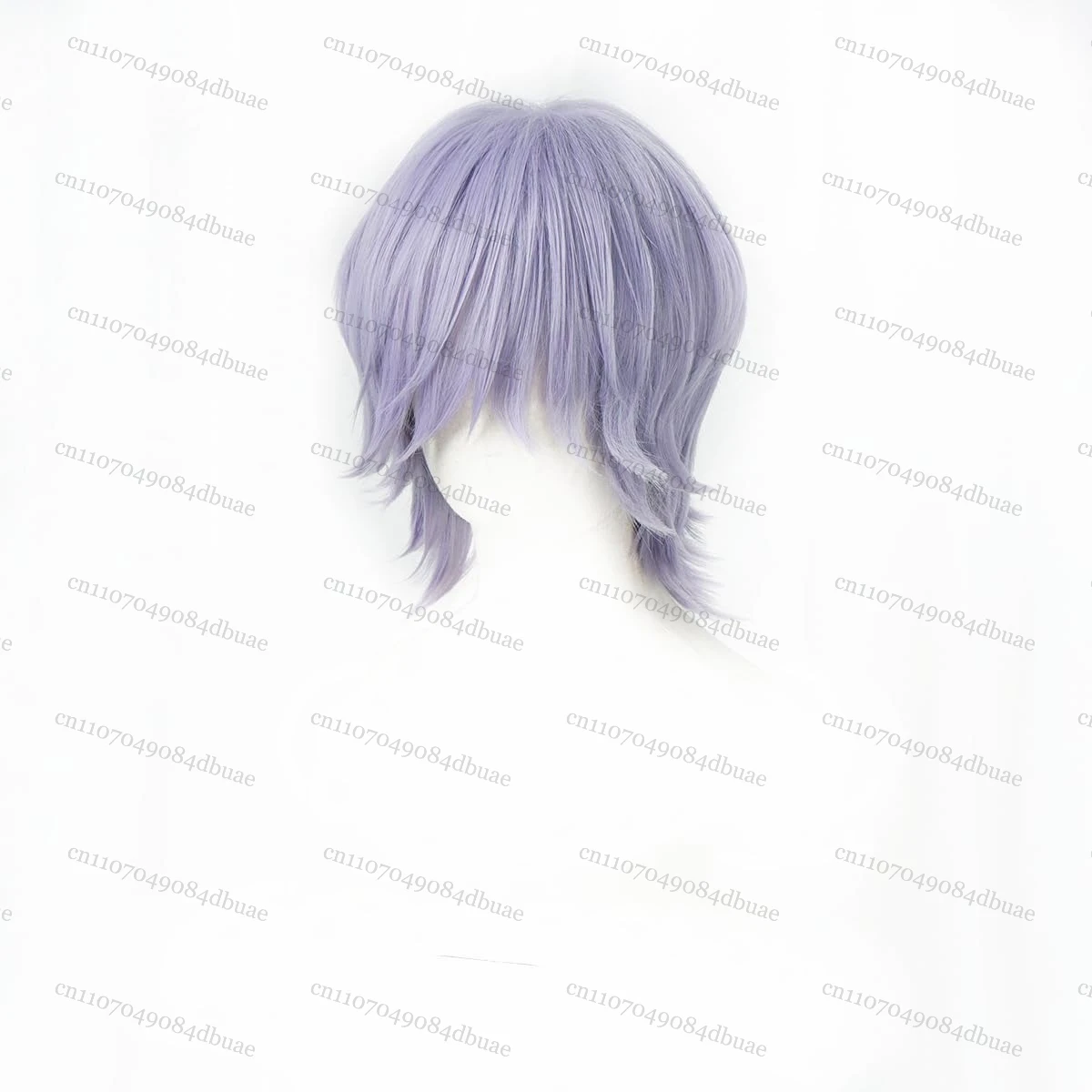 애니메이션 KPOP 악마 사냥꾼 사자 코스프레 가발 미스터리 가발 라이트 퍼플 남성용 짧은 머리 할로윈 파티 의상 가발