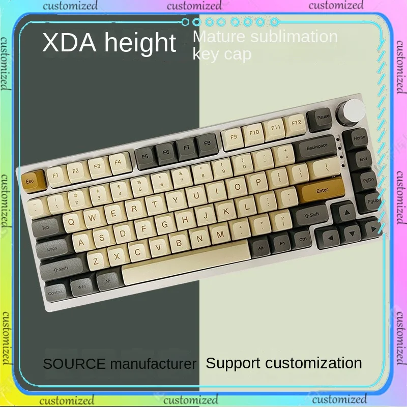 

New Sublimation PBT Keycaps 125-key Russian/Korean/Thai/English/Japanese XDA Keycaps