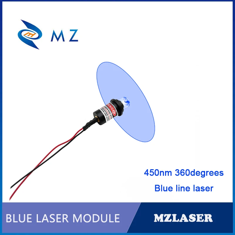 450nm 360° Circular Ring Blue Laser Diode Module 5mW-150mW 1~1.5mm@1m Full Circle Laser for Positioning & Stage Decoration