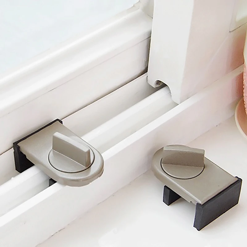 Sliding Sash Stopper Cabinet Locks Straps Doors Security Anti-theft lock Window Sliding Door Baby Kids Child Safety Doors Lock