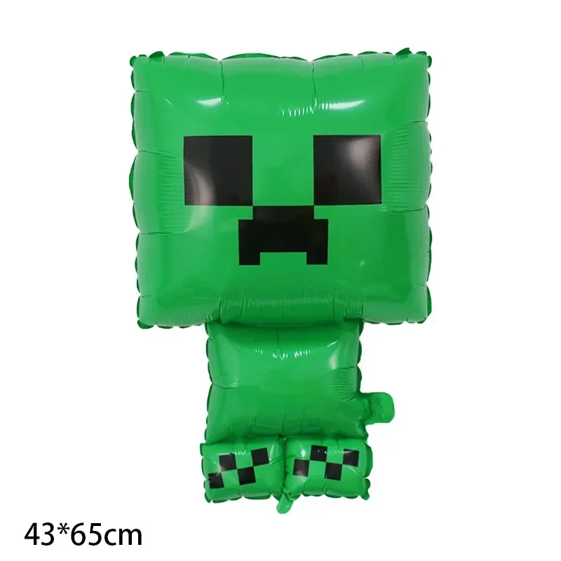 Minecrafte Pixel Balloon Anime Game Thema Meerdere ballonnen voor verjaardagsfeestje MC Decoratie Aluminium Film Ballon Nummerset