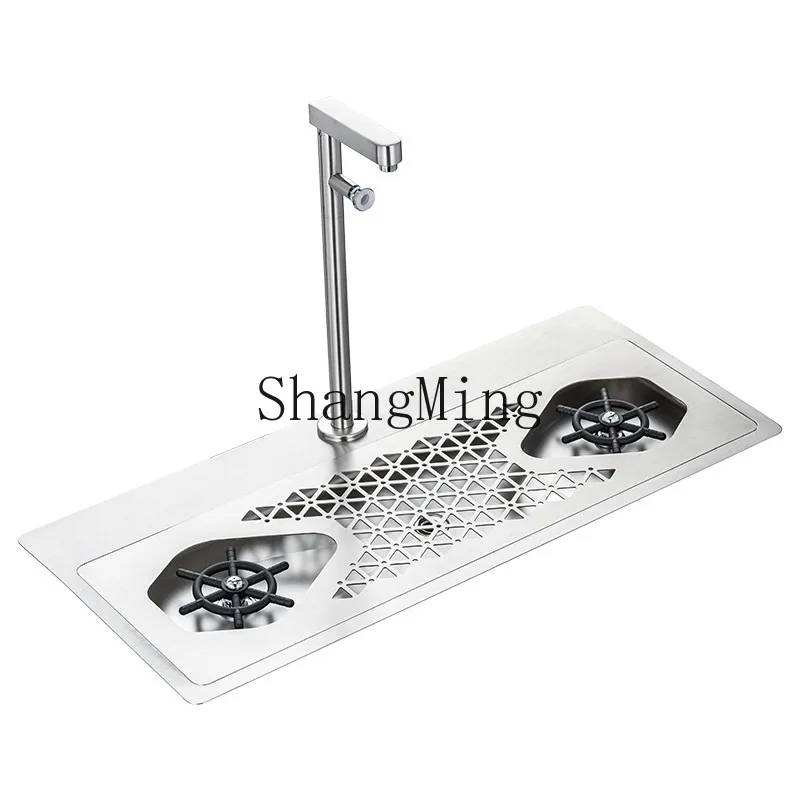 PYH stainless steel bar recessed cup washer cup flusher high pressure cup washer sink with faucet