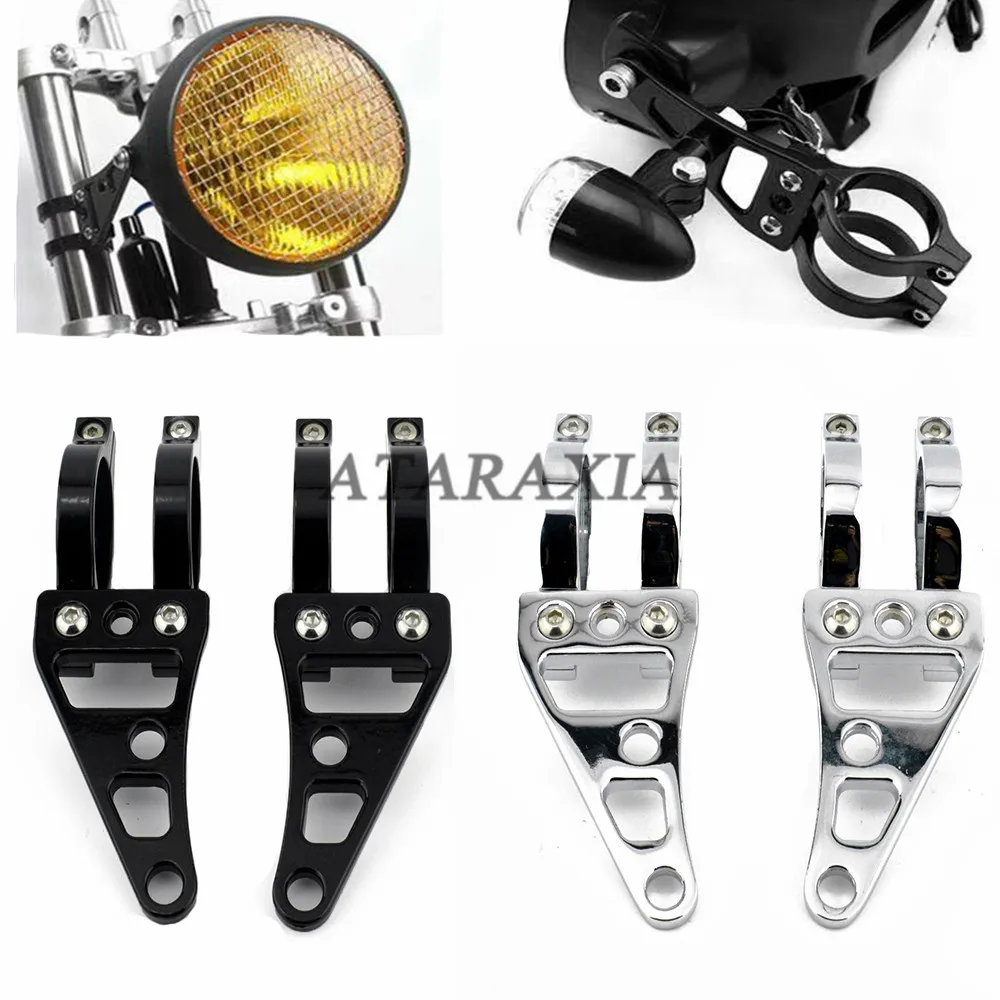 Ajuste para Triumph Classics Bonneville T120 T100 T120 Bobber negro tubos de horquilla delantera de motocicleta soportes de faro de montaje CNC 41mm
