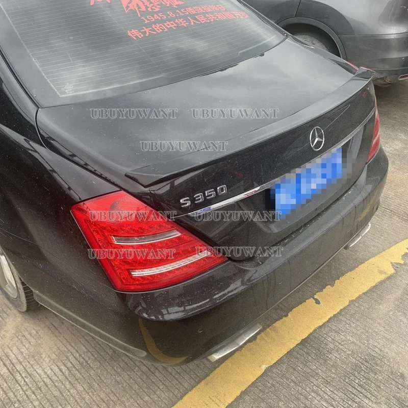 Car Spoiler Wing Glossy Black Refit FOR Mercedes Benz S Class W221 2008-2012 Car ABS Plastic Rear Trunk Boot Wing Lip Spoiler