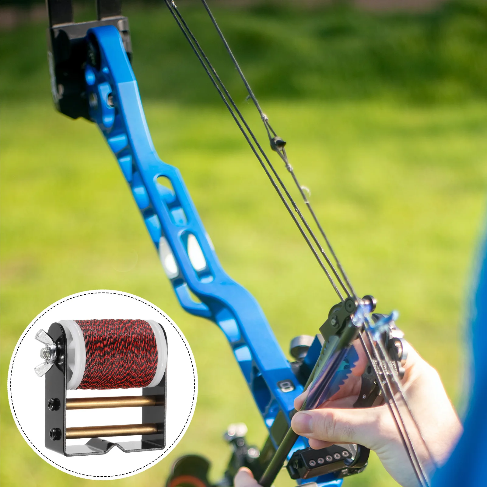 Archery Bow String Serving Thread Jig 131Yd/120M 0.02"/0.4mm Dia Bowstring Thread for Tying Peep Sight Nock Compound Recurve Bow view 4