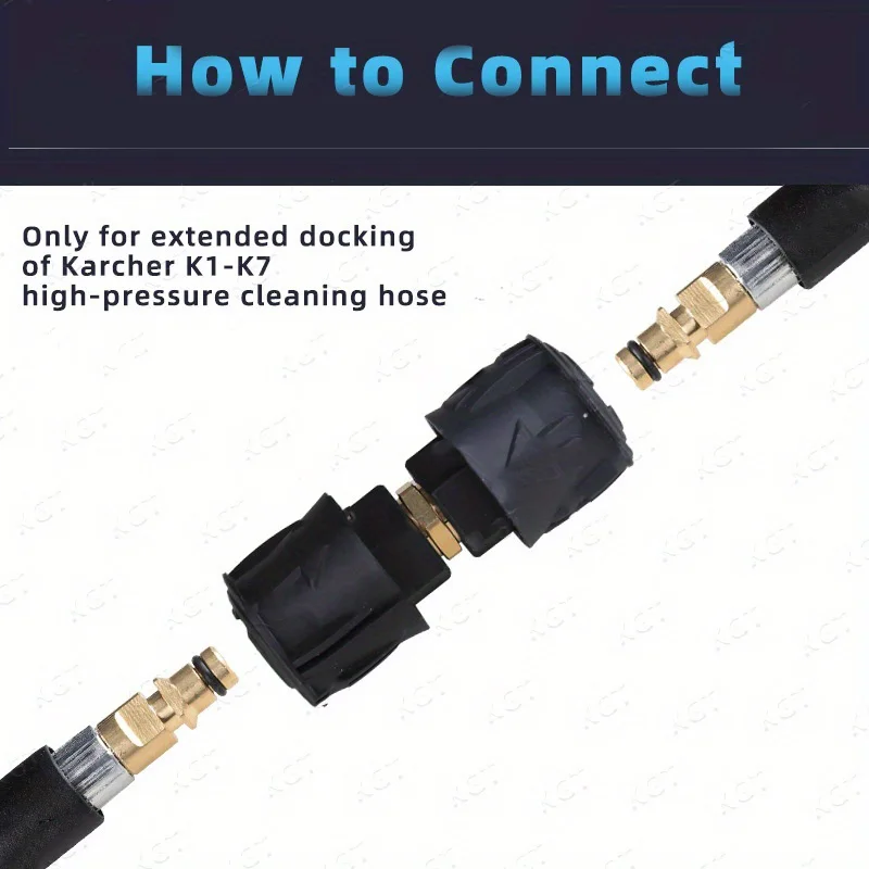 Durable Brass Extension Coupler for Karcher K1-K7 - Quick Connect Pressure Washer Hose Connector Fit Most High-Pressure Accessor image 5