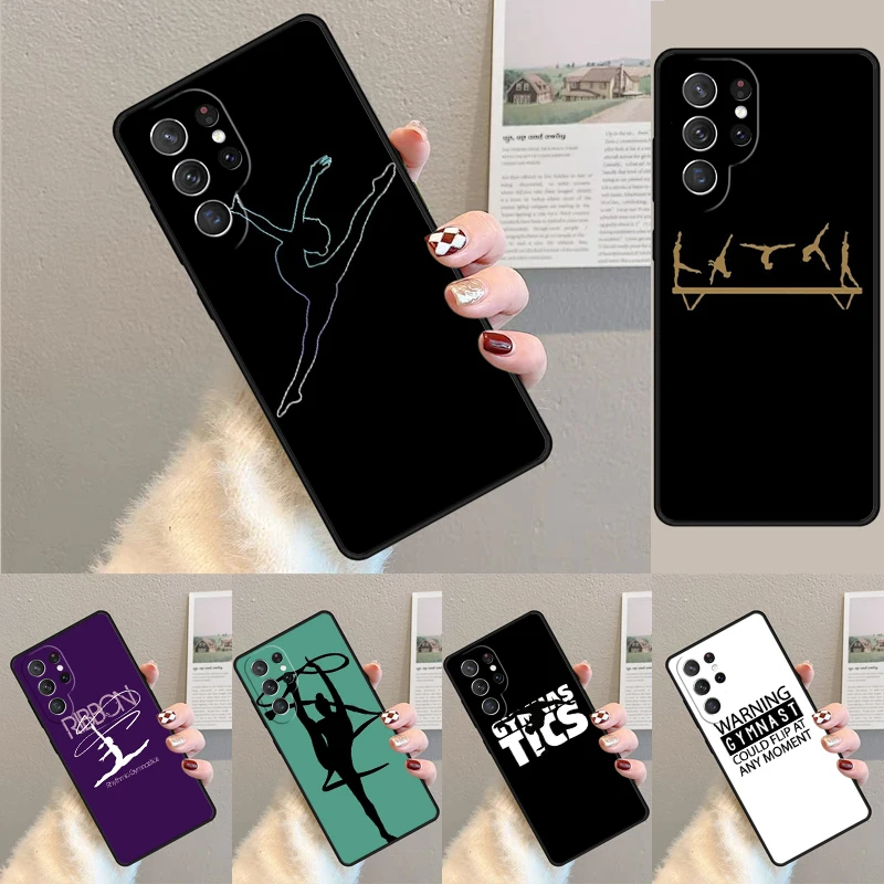 Regenbogen-Gymnastik-Silhouette-Handyhülle für Samsung Galaxy Note 10 Pro S26 S25 S24 S23 S22 Ultra Plus S21 FE S20 Cover
