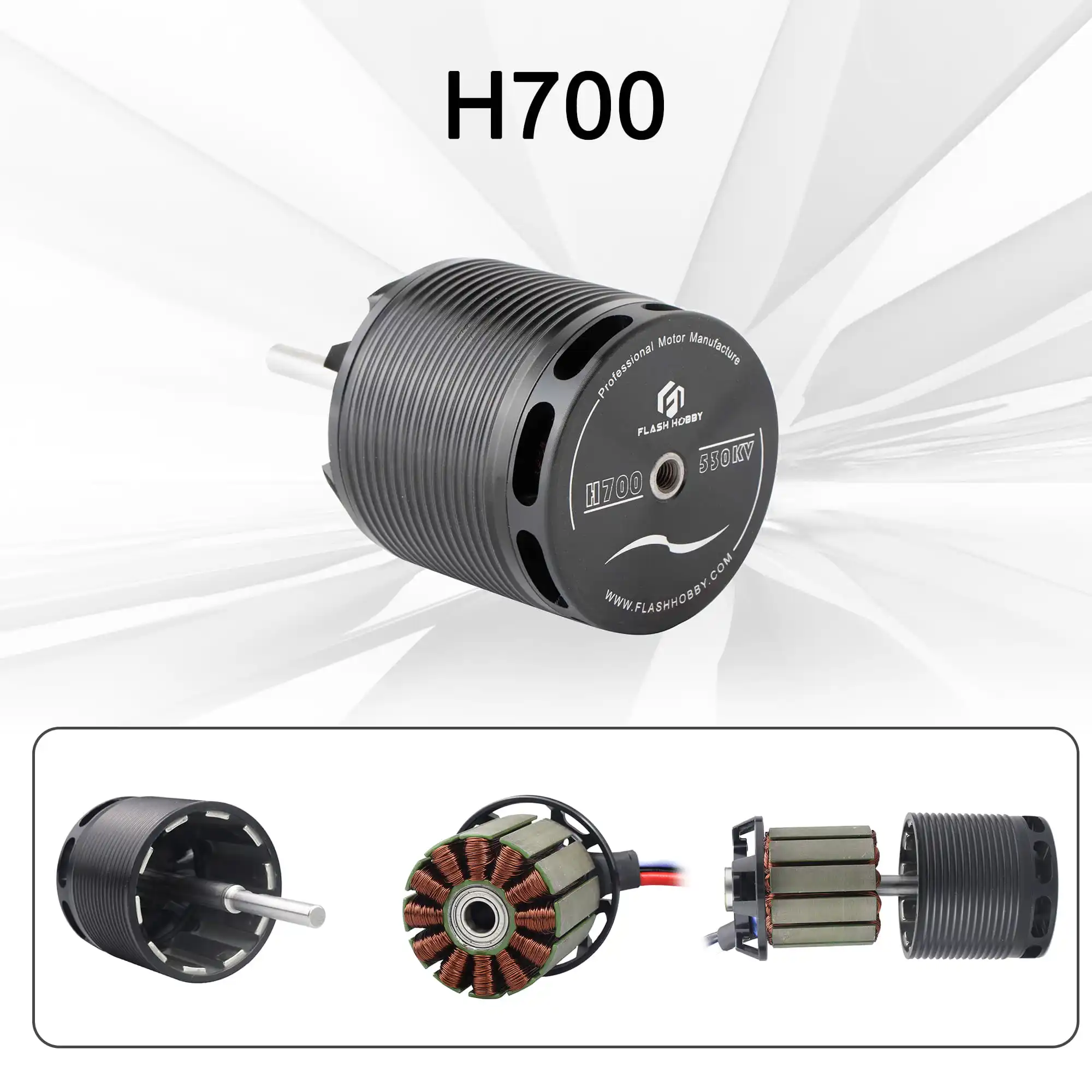 FlashHobby H700 4235 530KV Brushless Motor For 700 Algin Trex RC Helicopter motor Accessorie