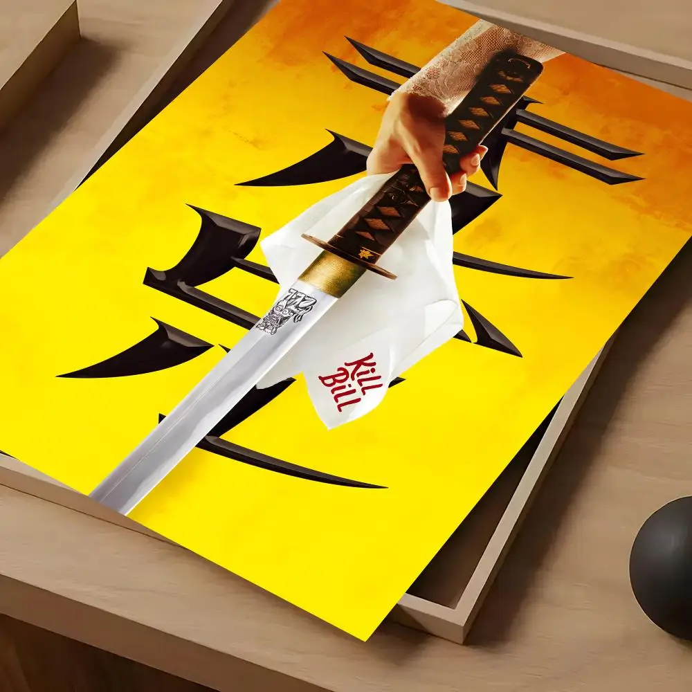 Hot Movie Kill Bill Poster For Self-adhesive Art Waterproof Paper Sticker Coffee House Bar Room Wall Decor