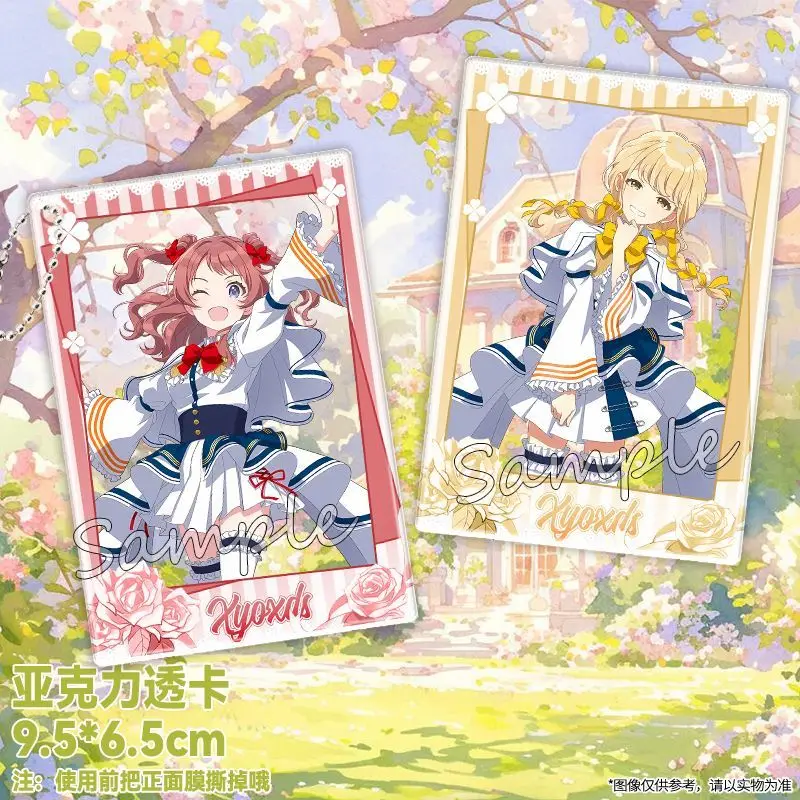 

Anime Gakuen IDOLM STER Hanami Saki Cosplay Photo Props Diy Cartoon New Acrylic Transparent Card Card Birthday Christmas Gifts