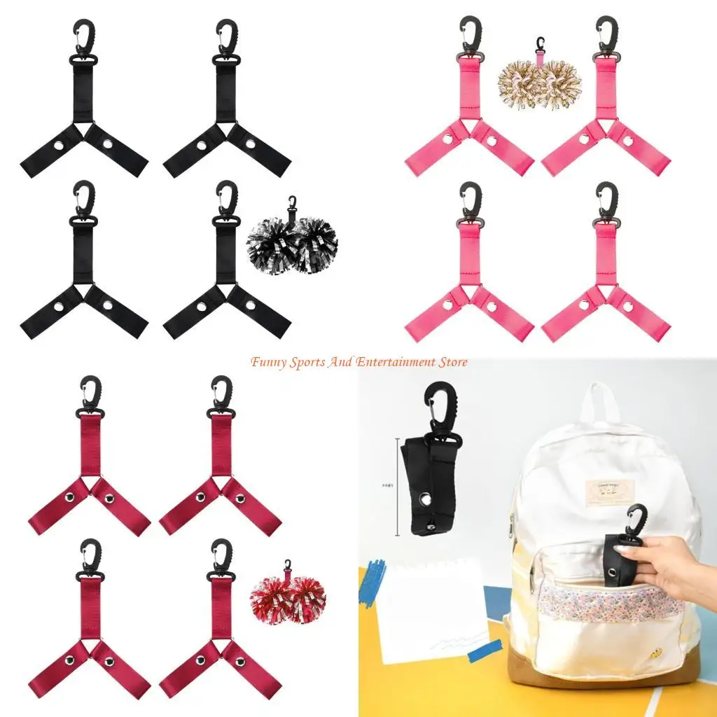 

C4DE Adjustable Cheerleading Bobbles Storage Strap Pom Carriers Lanyard With Secure Clips For Easy Attachment And Removal