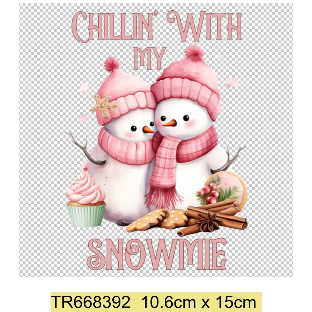 ملصق ضغط حراري مطبوع على ثلج الكريسماس ، مكواة على بقع ، ملصقات فينيل قابلة للغسل لنقل الحرارة للأطفال ملابس وقبعة فستان #3