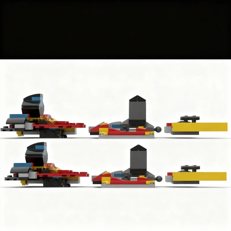 Set di 111 Pezzi MOC Astronave 1 Creator 3 Blocchi da Costruzione Architettonici Regalo di Natale Assemblaggio Fai-da-Te Idea Creativa Giocattolo