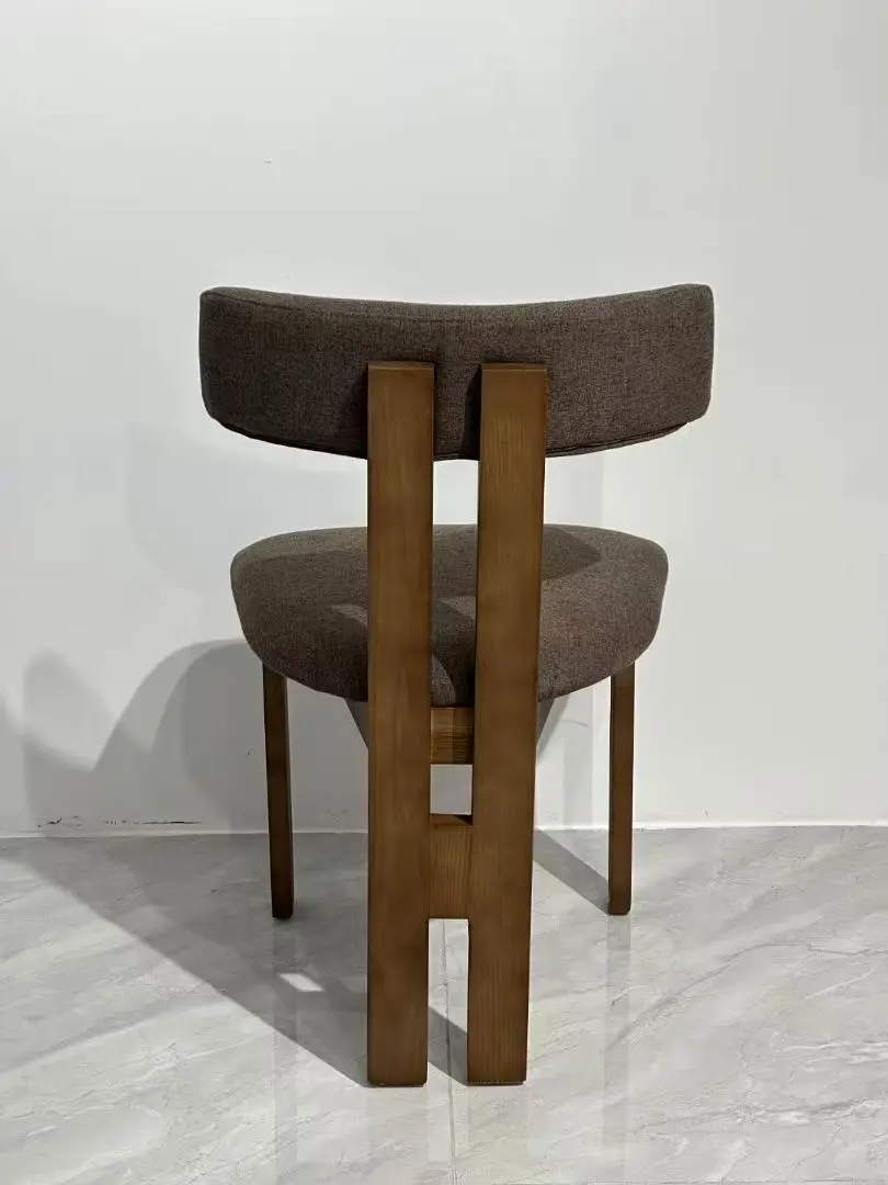 High back dining chair dining table set restaurant dining chair fabric set for home use