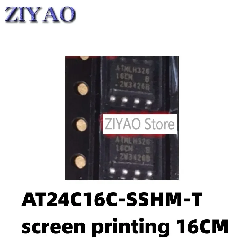 5PCS AT24C16 SMT SOP-8 AT24C16C-SSHM-T Storage IC Screen Printing 16CM