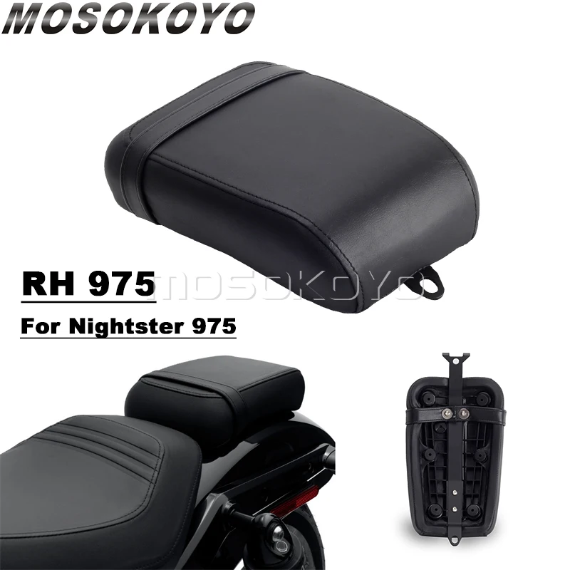 

Motorcycle Rear Passenger Cushion Fender Pillion Pad Seat For Harley Nightster 975 RH975 2022 RH 975 Leather Seat Cover Cushion