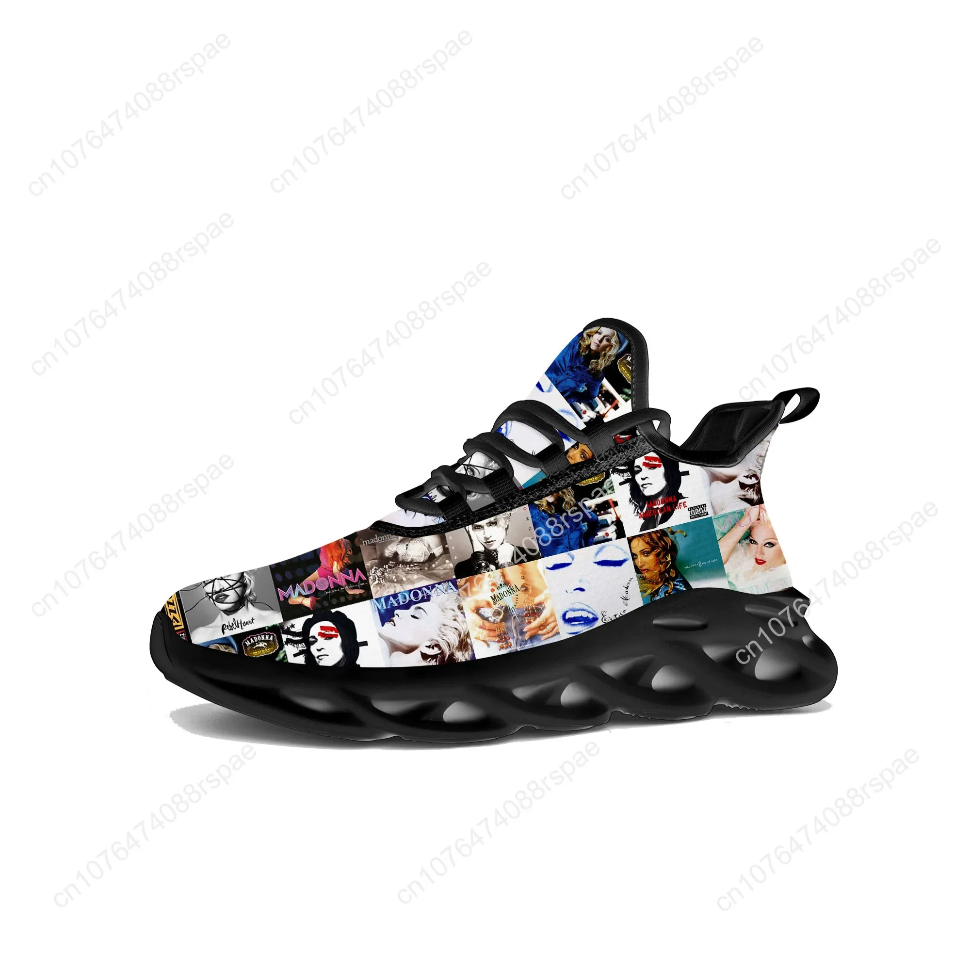 Madonna Rock Sänger Hot Flats Sneakers Herren Damen Disco Pop Sport Laufs chuh Sneaker Schnür Mesh Schuhe maßge schneiderte Schuh