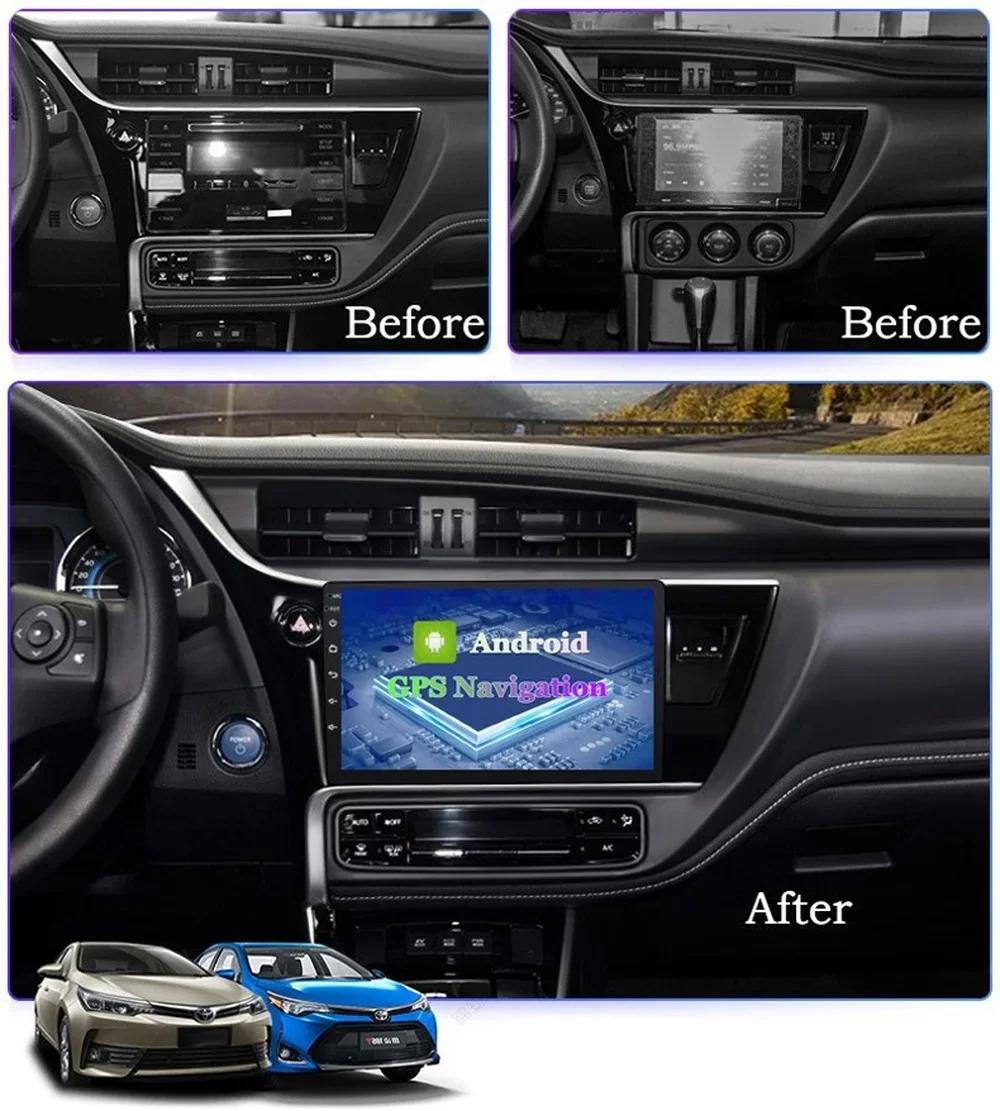 6G+128G Android 11 Car GPS Navigation For TOYOTA COROLLA 2017- Auto Multimedia Player With Wifi 4G BT DSP CARPLAY