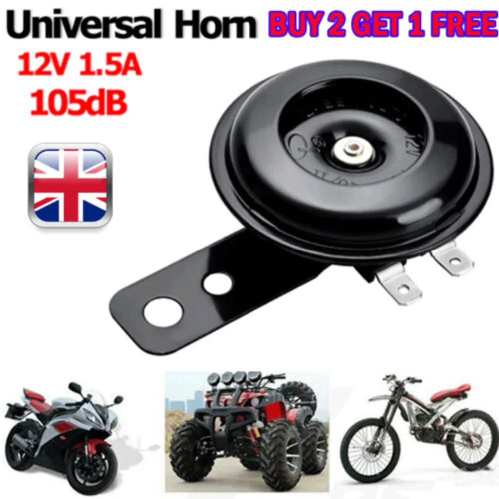 12V Waterproof Loud 105Db Universal Motorcycle Car UTV ATV Boat Bike HORN UK~