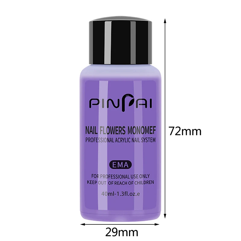 Polvo acrílico para uñas, monómero líquido acrílico, cristal acrílico, arte de uñas, extensión de uñas, tallado, no amarillo, 40ml