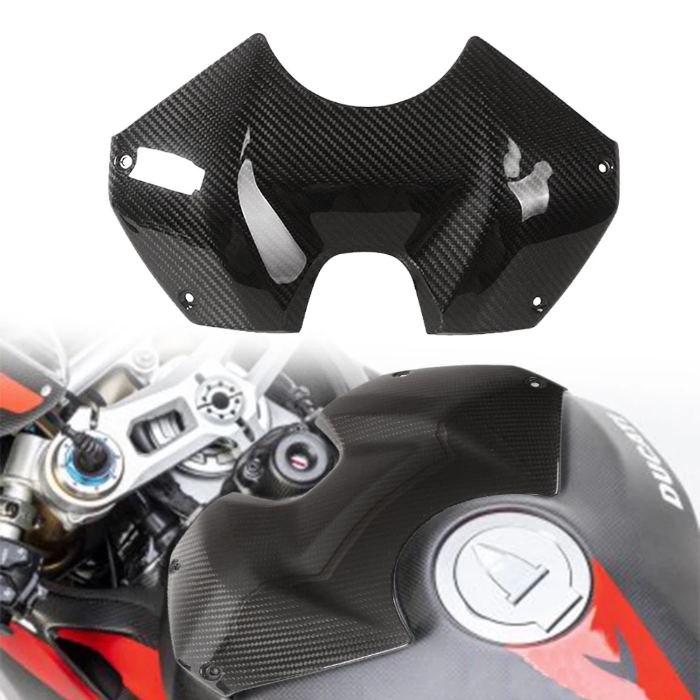 

Motorcycle Gas Tank Airbox Cover Accessories Carbon Fiber for Ducati Panigale V4 2022 Battery Cover