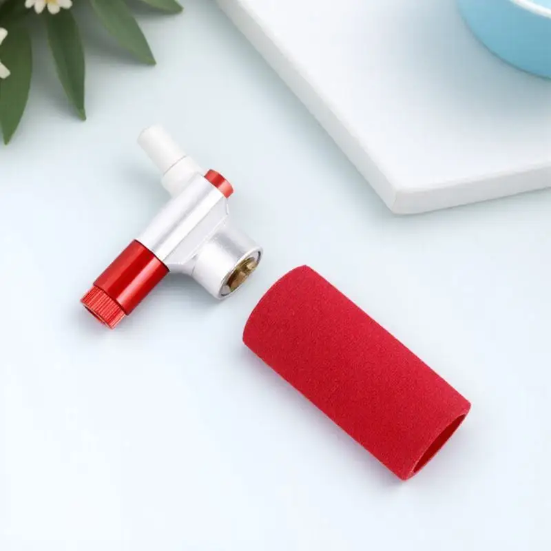 Co2 Tire Pump For Bicycle Motorbike Red Aluminum Alloy Air Inflator Inflation Cnc Gas Cylinder Durable Compact