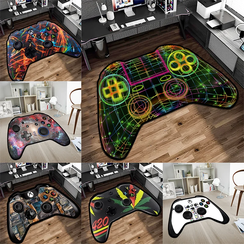 Game Controller Shape Area Rugs Video Game Creative Gamepad Carpet for Game Enthusiast Home Decor Kid Room Computer Room,Etc.