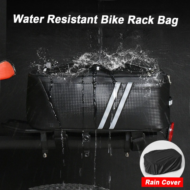Bike Trunk Bag 7L Bicycle Rear Bag Water Resistant Bike Rack Bag with Waterproof Rain Cover Cycling Equipment for MTB Road Bike