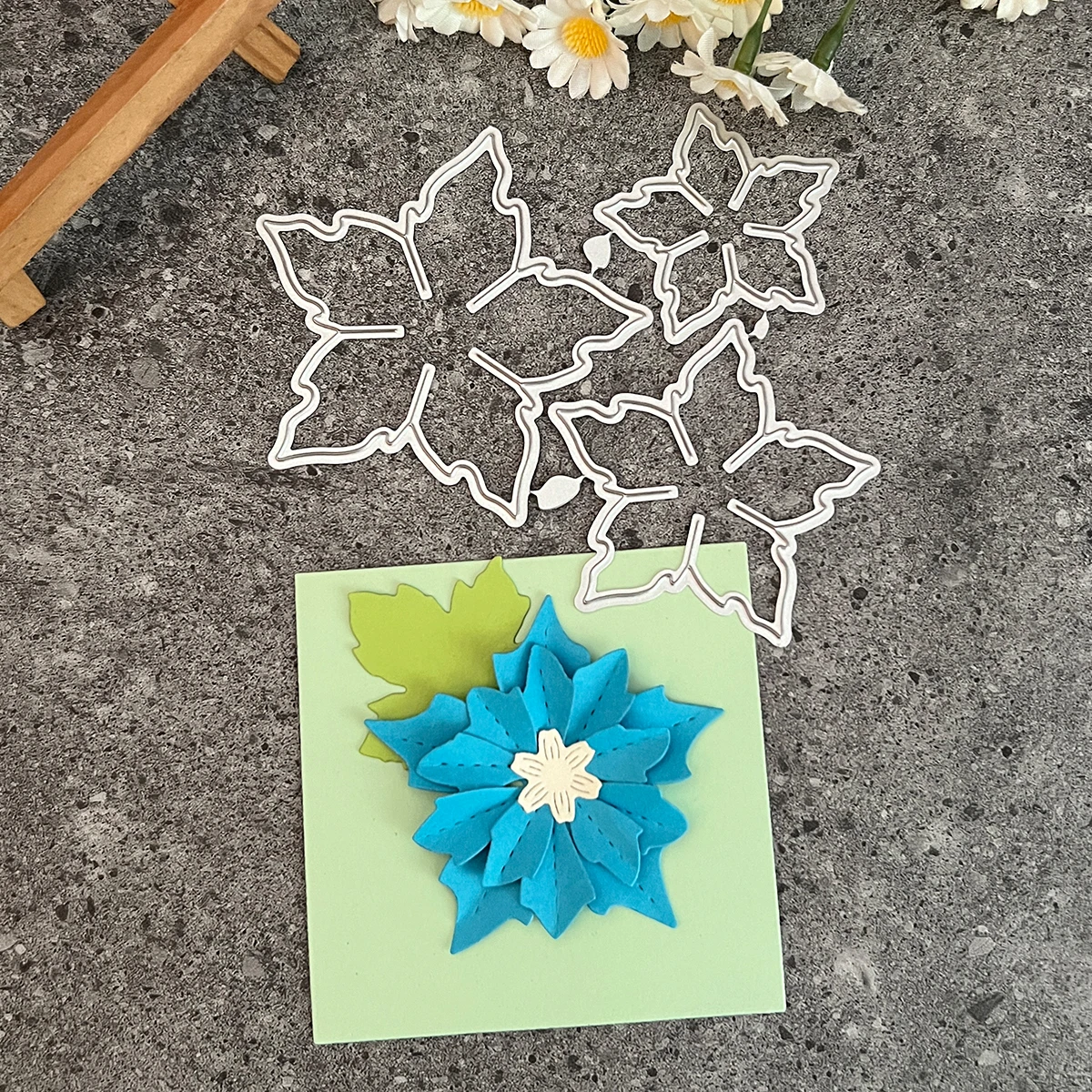 Flowers Metal Cutting Dies Stencil Scrapbooking Diy Album Stamp Paper Card Embossing Decor Craft Knife Mould