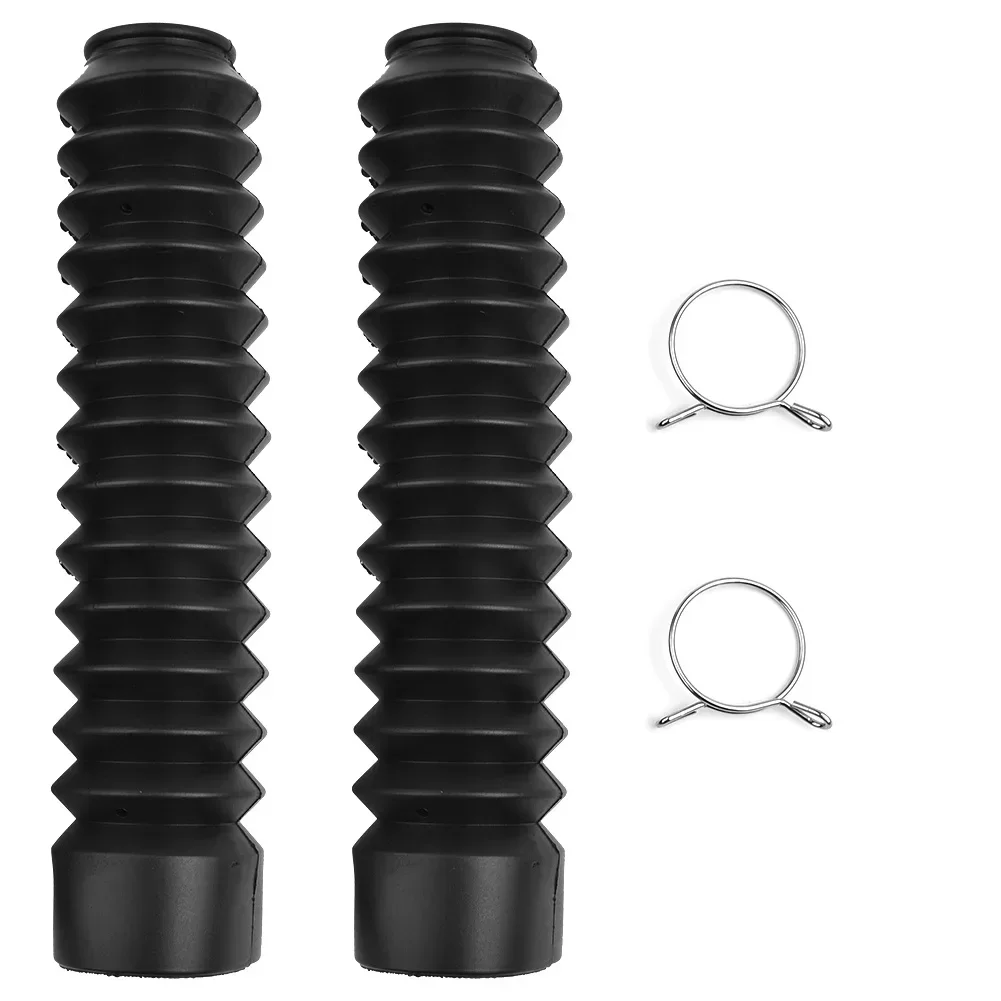 2Pcs Front Fork Boot Tube Slider Fork Bellows Motorcycle Rubber Boot Dust Shock Absorber Cover Gaiters 13 Section