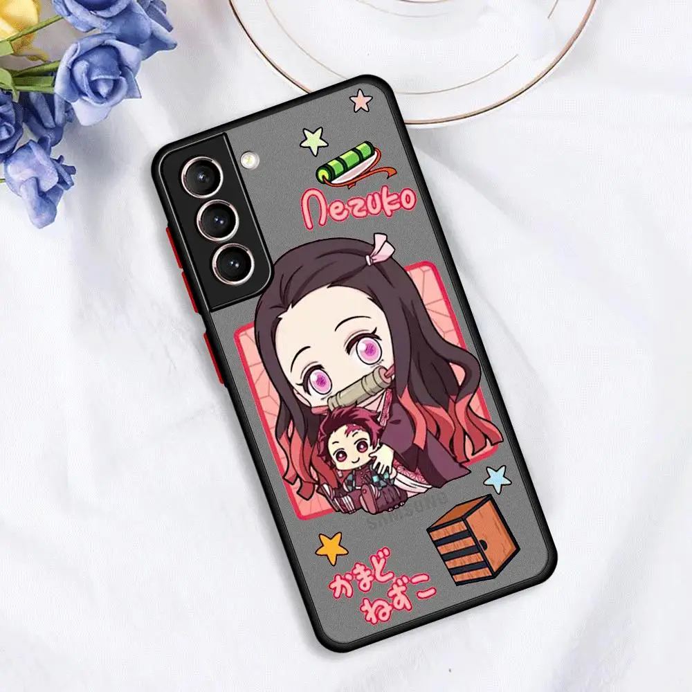 Custodia per telefono per Samsung Galaxy S22 5G S9 S20 FE S10 S23 Ultra S21 Plus S10 Lite Demon Slayer cute