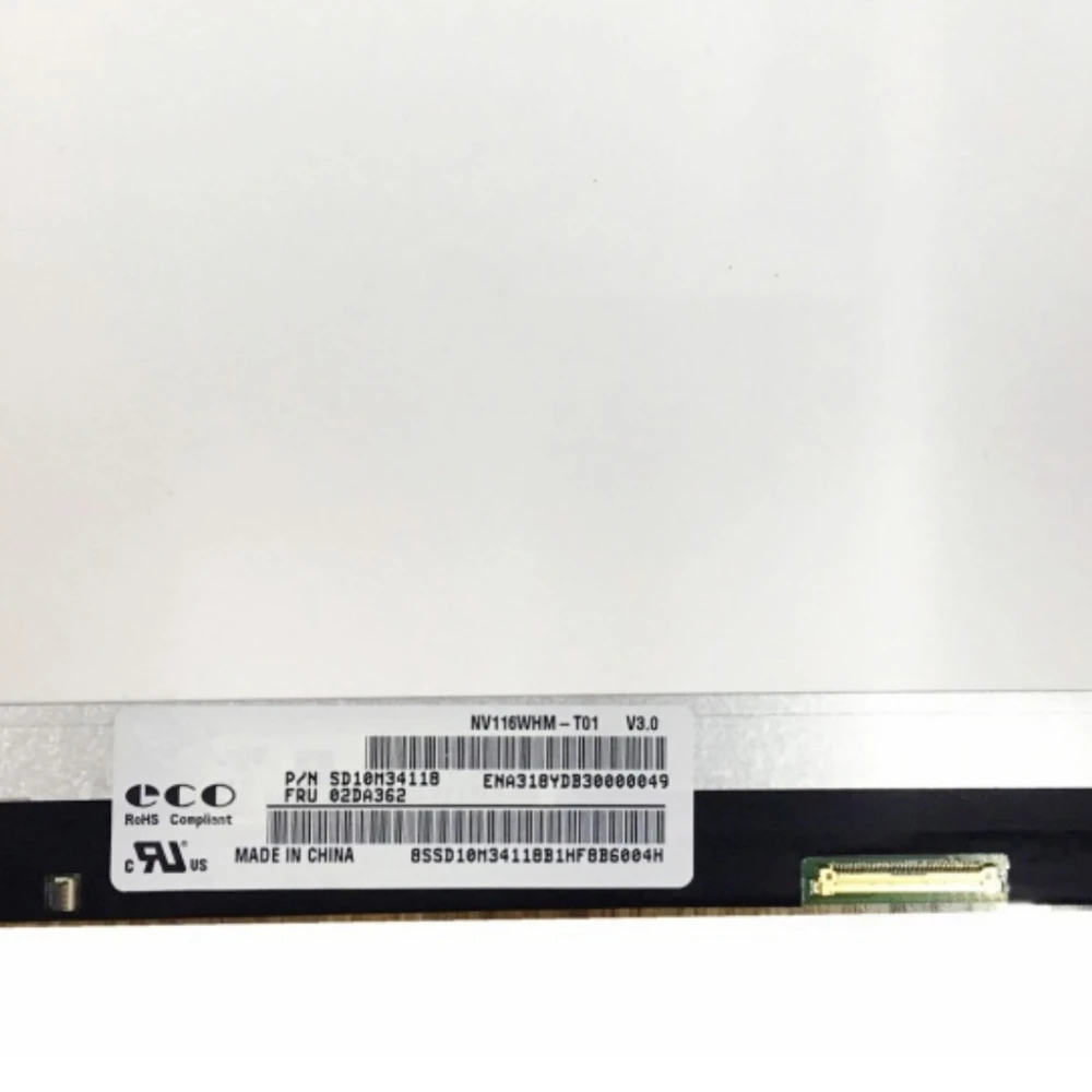

NV116WHM-T01 V3.0 Панельный матричный дисплей 1366x768 11,6-дюймовый сенсорный ЖК-экран для ноутбука