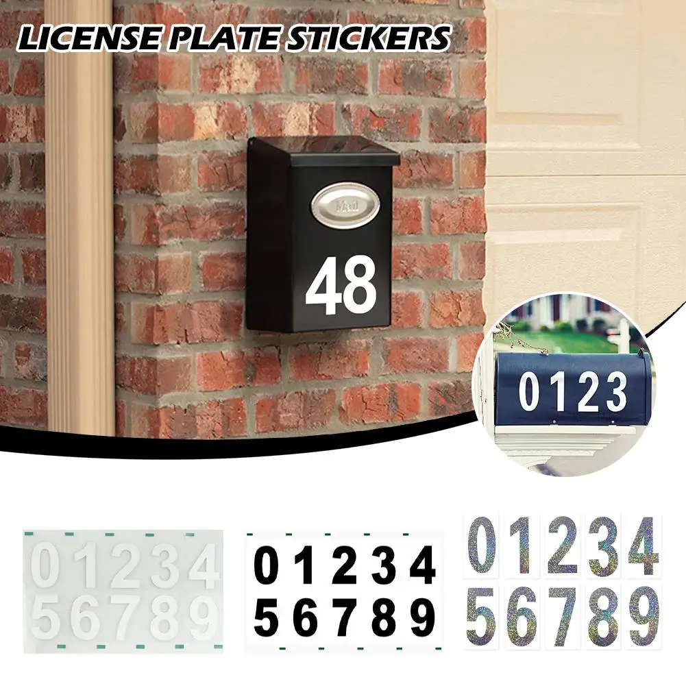 Nanofilm License Plate Sticker Waterproof Invisible Digital Sticker Reflective Digital Number Label Car Decorative Supplies