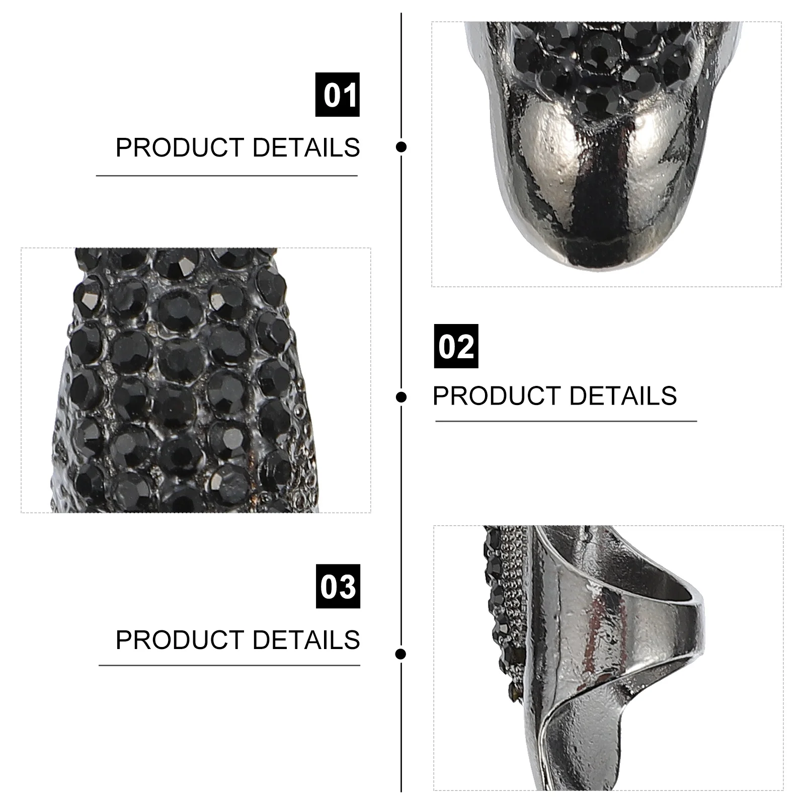 

10 шт., стразы, коготь для ногтей, готический панк, кольцо для ногтей, костюм на Хэллоуин, реквизит, безопасная, легкая одежда, долговечная