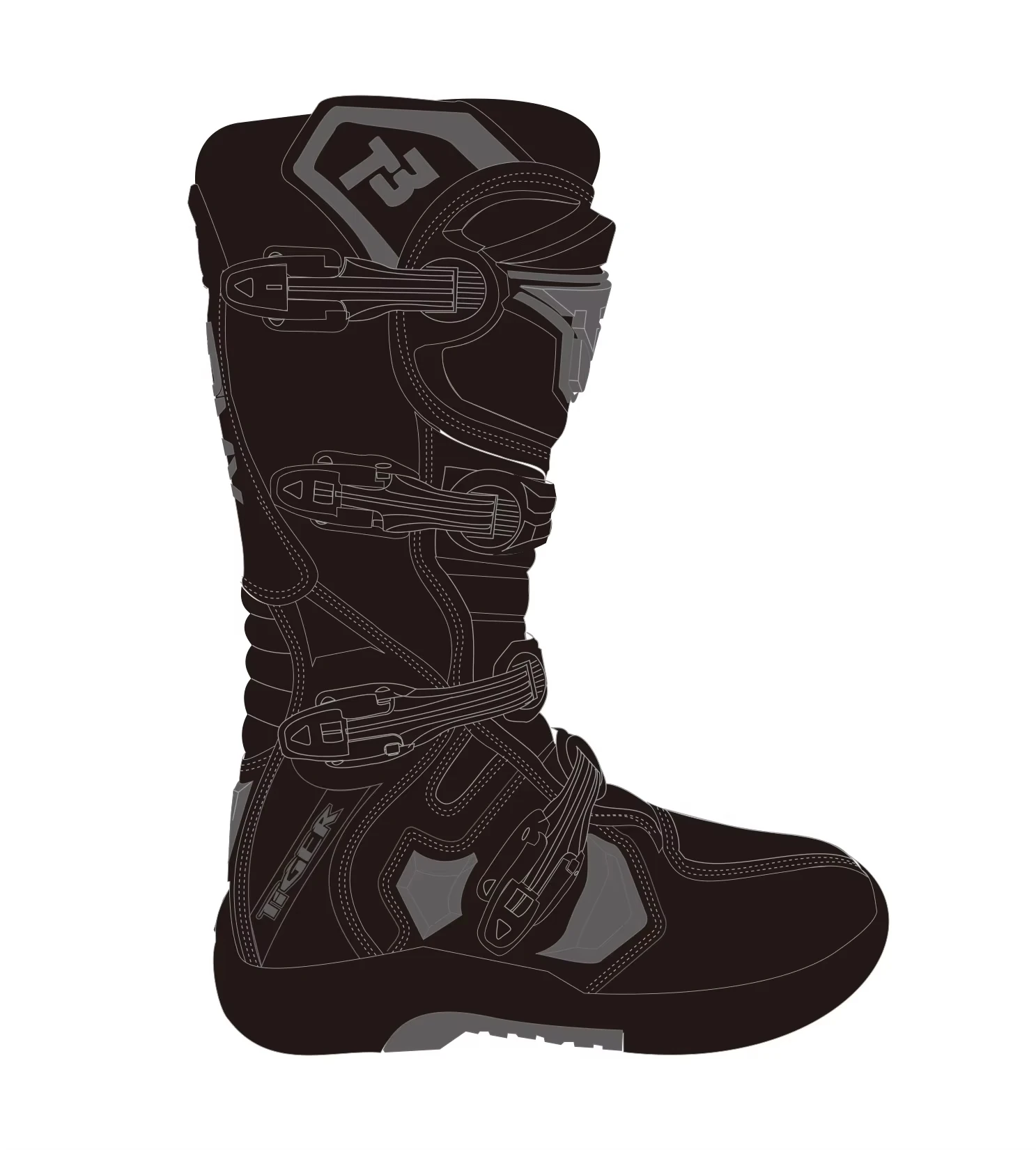 Men's Women Racing Boots Safe Riding Motocross Boots Waterproof Anti Fall Wear-resistant Motorcycle Boots  Equipment Rally Shoes
