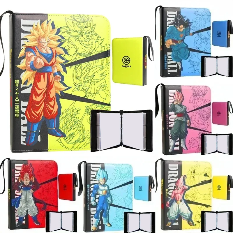 400 uds/900 Uds Dragon Ball Anime tarjeta álbum colección de libros carpeta de almacenamiento de tarjetas Hold Vegeta Iv tarjetas de juego carpeta titular regalo para niños