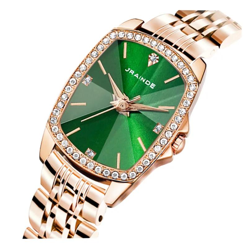 Luxury Women Watch Diamond Stainless Steel Waterproof Female Handwatch Rectangular Elegant Ladies New In Watches For Women