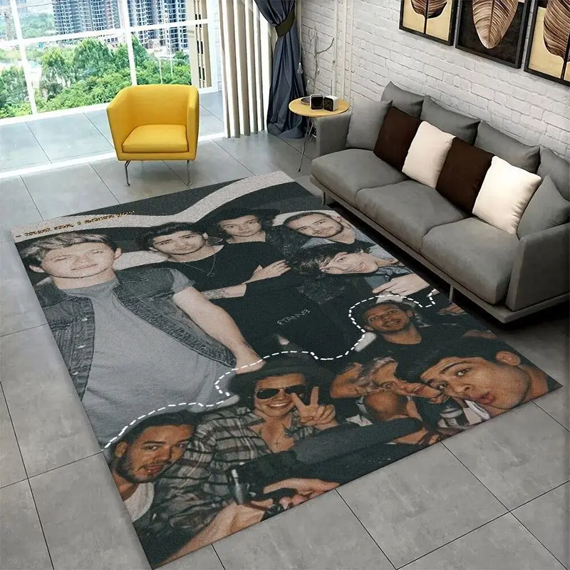 Popular One D-Direction Singer 1D Non-Slip Area Rug for Living Room,Bedroom,Playroom,Carpet Floor Mat Home Decor Rug Kids Room