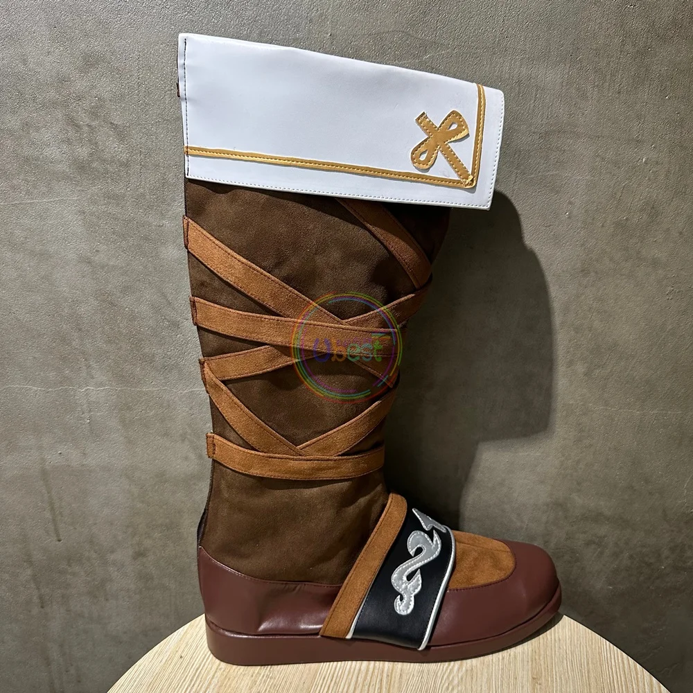 Sepatu Cosplay Fire Emblem Marth Sepatu Bot Pria