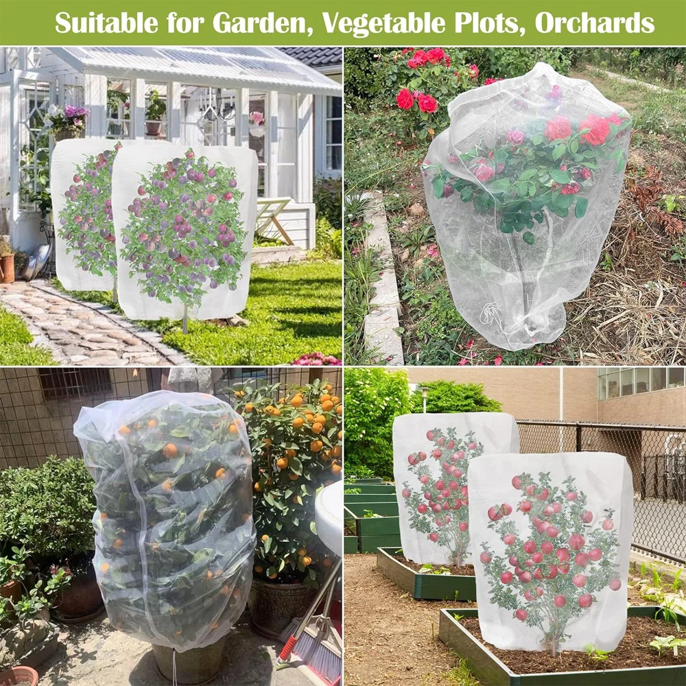 3Pcs Plant Protection Bag Cover Netting Mesh for Fruit Vegetable Tree Barrier Grapes Pest Control Anti-Bird Insect Garden Tools