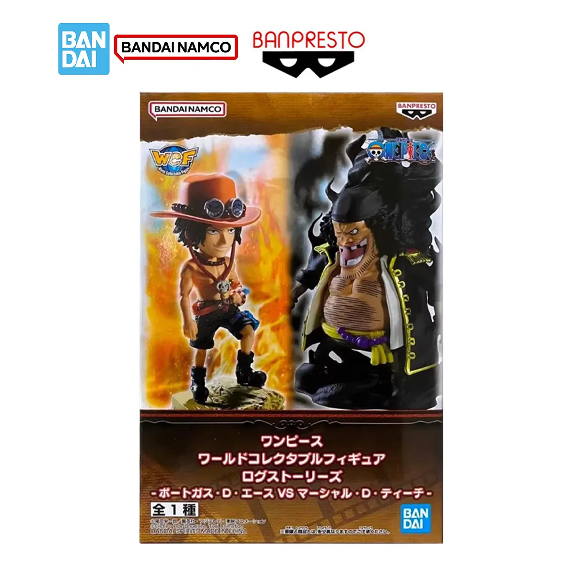 Bandai banpresto kit de modelo genuíno de uma peça wcf log histórias portgas · d · ace vs marshall · d · ensinar figuras de ação modelo meninos brinquedos