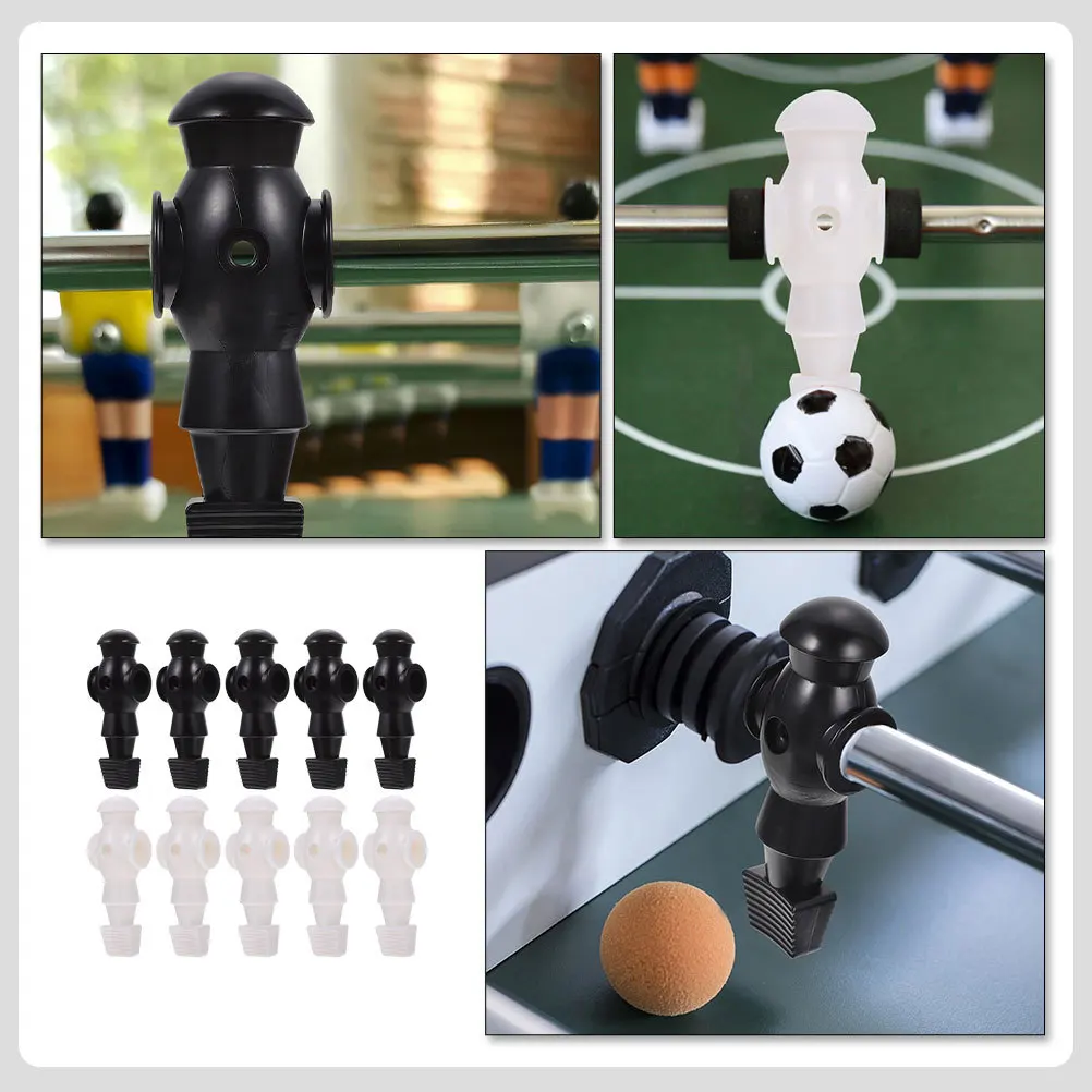 

10Pcs Football Machine Foosball Resin Players Replacement Parts Durable Wear Resistant Table Football Figures Accessories